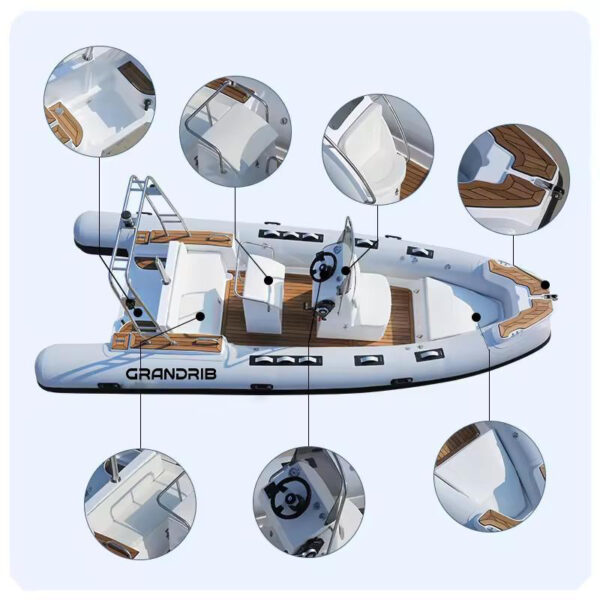 Grandrib G580 Factory Supply Rigid Hull Inflatable Boat And Dinghy for Sale