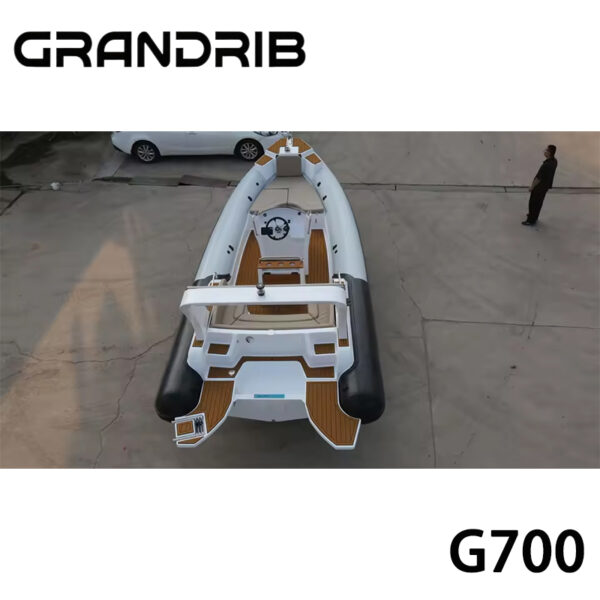 1-3-31 Grandrib G700 23ft Chinese Fiberglass Rigid-Hull Intelligent Inflatable Boat for Fishing & Entertainment