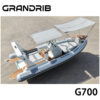 1-6-61 Grandrib G700 23ft Chinese Fiberglass Rigid-Hull Intelligent Inflatable Boat for Fishing & Entertainment