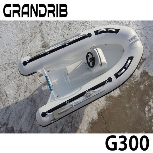 1-1 Grandrib G300 9.8ft Fiberglass Hull RIB Hypalon PVC Inflatable Tubes Sport Rigid Rib Fishing Boat