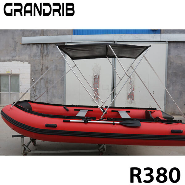 Grandrib R380 Hot Sale Luxury High Speed Fishing Boats Inflatable Hypalon PVC 3.8M Modern Design Outboard Boat