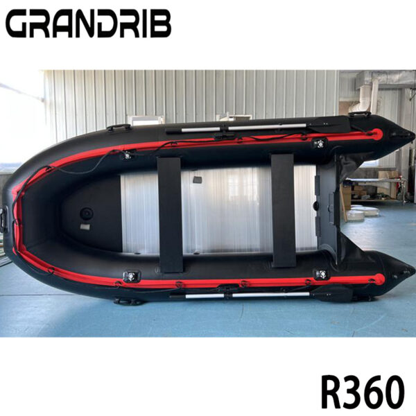 Grandrib R360 Accommodate 6 Persons Foldable Aluminum /Plywood /Air Deck Floor PVC Inflatable Boat