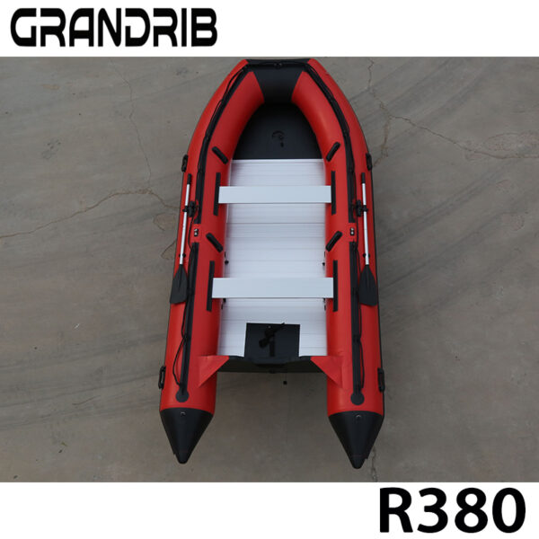Grandrib R380 Hot Sale Luxury High Speed Fishing Boats Inflatable Hypalon PVC 3.8M Modern Design Outboard Boat