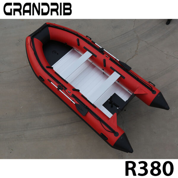 Grandrib R380 Hot Sale Luxury High Speed Fishing Boats Inflatable Hypalon PVC 3.8M Modern Design Outboard Boat