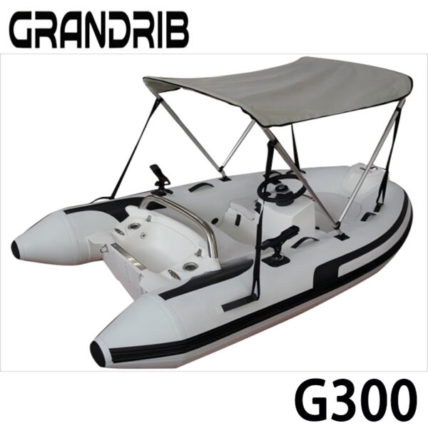 Grandrib G300 9.8ft Fiberglass Hull RIB Hypalon PVC Inflatable Tubes Sport Rigid Rib Fishing Boat