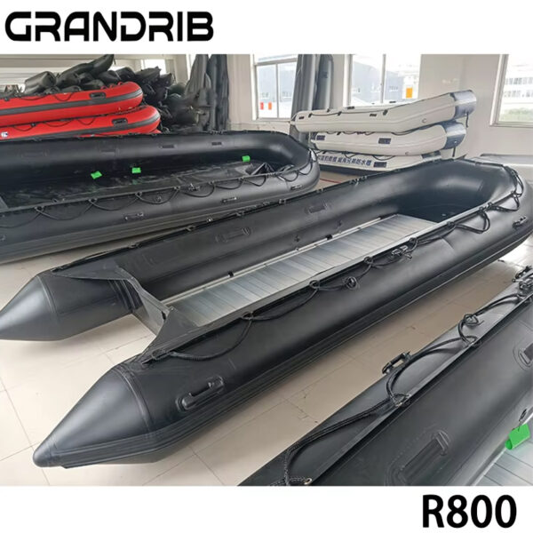 Grandrib R800 Factory wholesale customized quality inflatable boats for fishing, rescue, transportation, and entertainment activities.