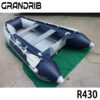 1 Grandrib R430 PVC 4.3m High Speed Catamaran Inflatable Boat Drop Stitch Floor Rowing Boat