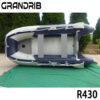 3 Grandrib R430 PVC 4.3m High Speed Catamaran Inflatable Boat Drop Stitch Floor Rowing Boat