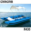 4-3 Grandrib R430 PVC 4.3m High Speed Catamaran Inflatable Boat Drop Stitch Floor Rowing Boat